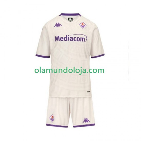 Camisola ACF Fiorentina Criança Equipamento Segundo 2025-2026 Manga Curta